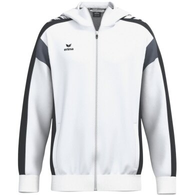 Erima Celebrate 125 Training Jacket with Hood (breathable, 100% polyester) white/black children