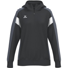 Erima Celebrate 125 Training Jacket with Hood (breathable, 100% polyester) black/grey ladies