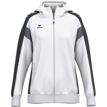 Erima Celebrate 125 Training Jacket with Hood (breathable, 100% polyester) white/black ladies