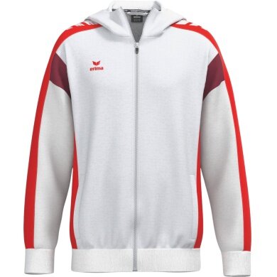 Erima Celebrate 125 Training Jacket with Hood (breathable, 100% Polyester) white/red Children