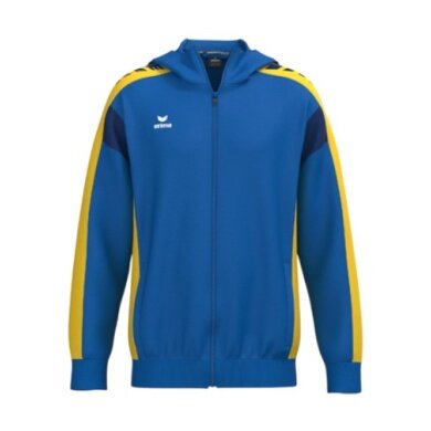 Erima Celebrate 125 Training Jacket with Hood (breathable, 100% Polyester) royal blue/yellow Men's