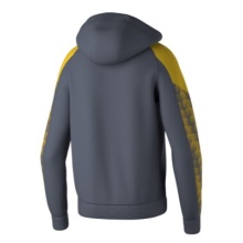 Erima Evo Star Training Jacket with Hood (high wearing comfort) slate grey/yellow Men's
