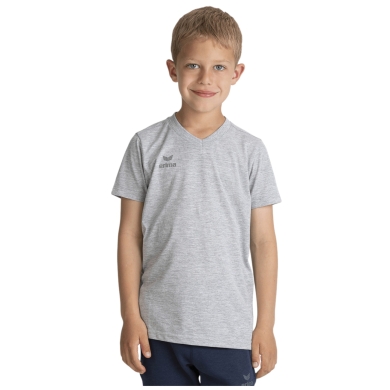 Erima Sport T-shirt Basic Style (100% cotton, V-neck) grey children