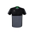 Erima Sport T-shirt Six Wings (100% Polyester, quick-drying, comfortable feel) grey/black Men