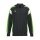 Erima Celebrate 125 Training Jacket with Hood (breathable, 100% polyester) black/green men's