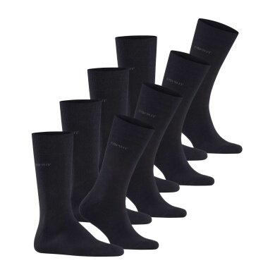 Esprit Daily Socks Crew Solid (Cotton) black Men's - 4 pairs
