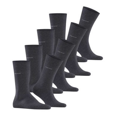 Esprit Daily Socks Crew Solid (Cotton) anthracite grey Men - 4 pairs