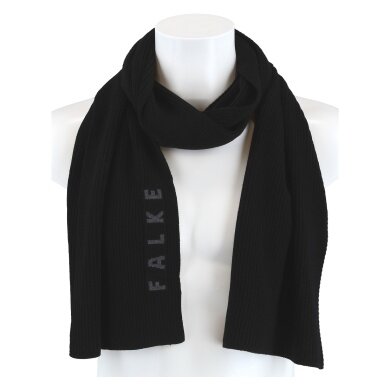 Falke scarf (100% virgin wool) black 170cm x 30cm - 1 piec