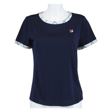 Fila Tennis Shirt Yamila (comfortable to wear) navy blue/white/green ladies