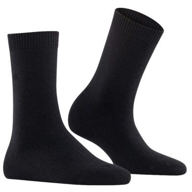 Falke Daily Sock Cosy Wool (soft cashmere, temperature-regulating merino wool) 2025 black ladies - 1 pair