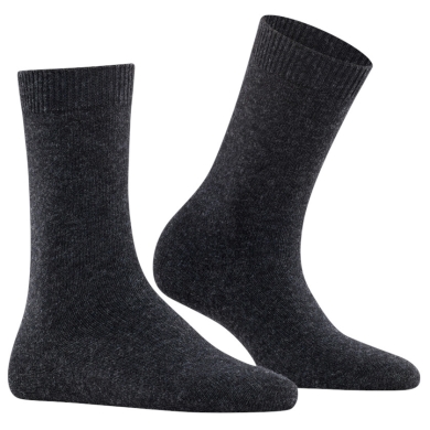 Falke Daily Sock Cosy Wool (soft cashmere, temperature-regulating merino wool) 2025 anthracite grey ladies - 1 pair