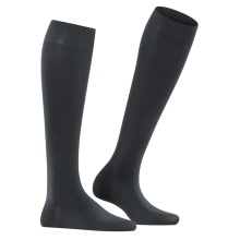 Falke Knee Socks Fine Softness 50 DEN (soft and lightweight wearing comfort) graphite grey ladies - 1 pair