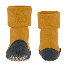Falke Cosyshoe Minis Slippers (light, warming merino wool) yellow/grey children