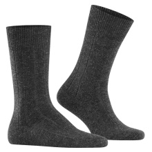 Falke Daily Sock Lhasa Rib (warming cashmere) grey men's - 1 pair