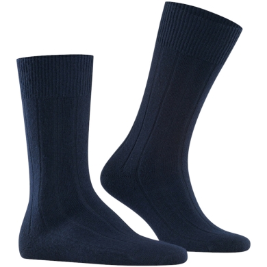 Falke Daily Sock Lhasa Rib (warming cashmere) navy blue men's - 1 pair