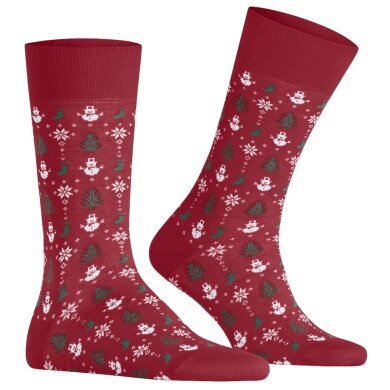 Falke Daily Sock Merry Party (Cotton, Christmas) red Men's - 1 Pair