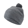 Falke knitted hat (pom-pom) Pure - cashmere, pom-pom - grey - 1 piece