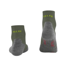 Falke Trekking Sock TK5 Short (light padding for easy hikes) green/grey men's - 1 pair