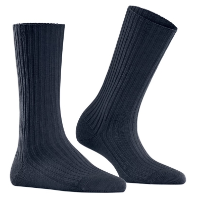 Falke Daily Sock Cosy Wool Boot (comfortable wearing experience) navy blue ladies - 1 pair
