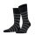 Falke Daily Sock Crew Sensitive Mapped Line (Striped Pattern, Cotton) black Men's - 1 Pair