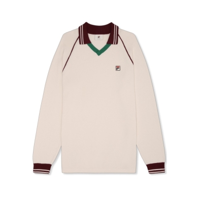 Fila Leisure Long Sleeve Shirt Molinazzo Polo Sweater Beige Men's