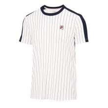 Fila Tennis T-shirt Stripes Jascha 2 (100% Polyester) white/navy blue men's