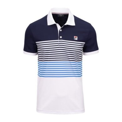 Fila Tennis Polo BB Monte Carlo (rec. Polyester) white/navy/blue men's