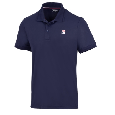 Fila Tennis Polo Hermano (100% recycled polyester, classic look) navy blue men's
