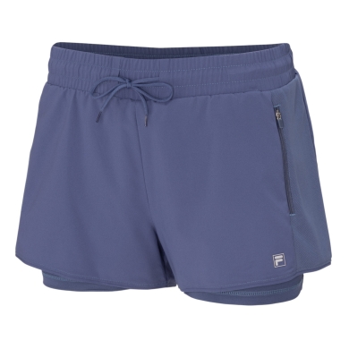 Fila Elea Short Tennis Shorts (with Inner Shorts) in Indigo Blue for Women