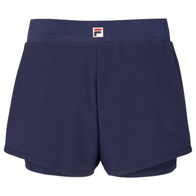 Fila Luna Short Tennis Shorts (with inner shorts) short navy blue ladies