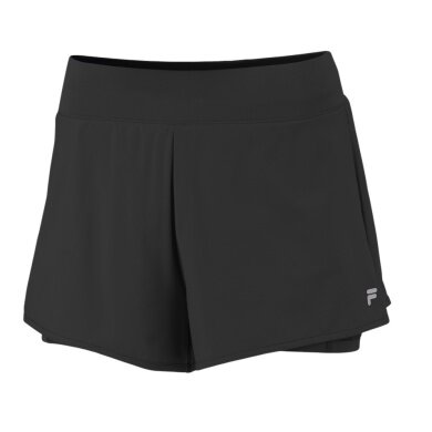 Fila Luna Tennis Shorts (with inner shorts, high waistband) short black ladies
