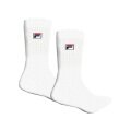 Fila Tennis Socks F-Box Premium Crew (Mixed Fabric) White - 2 Pairs