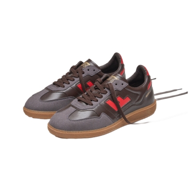 Flamingos Life Sneaker Burela Slim - dark brown/red