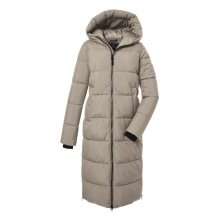 G.I.G.A. DX Winter coat GW 50 with hood in down look (water-repellent, windproof) light beige ladies
