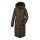G.I.G.A. DX Winter coat GW 50 with hood in down look (water-repellent, windproof) dark brown ladies