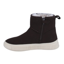 Geox Laquinny A Ankle Boots (Suede, warm lining) dark brown toddler girls