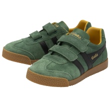 Gola Harrier 2025 Sneakers (Suede, Velcro) evergreen/black/sun yellow Children
