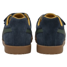 Gola Harrier 2025 Sneakers (Suede, Velcro) navy blue/grey/sun yellow children