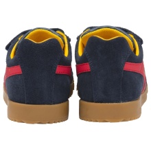 Gola Sneaker Harrier 2025 (Suede, Velcro) navy blue/red/sun yellow children