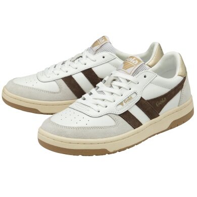 Gola Sneaker Hawk 2025 white/dark brown/gold ladies