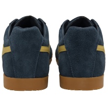Gola Harrier Suede Leather Sneakers 2025 navy blue/yellow men's