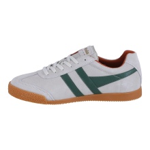 Gola Harrier Suede Leather Sneakers 2025 light grey/green/orange men's