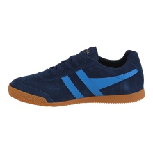 Gola Harrier Suede Leather Sneakers 2025 navy blue/light blue men's