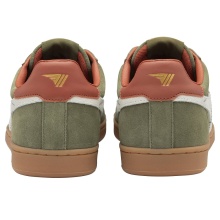 Gola Sneaker Equipe II Suede-Leather 2025 khaki green/white/rust red men's