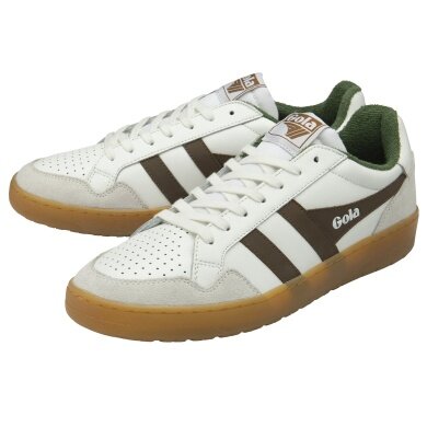 Gola Sneaker Eagle '86 white/dark brown/evergreen men's