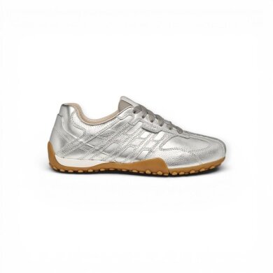 Geox Sneaker Snake Original metallic silver ladies