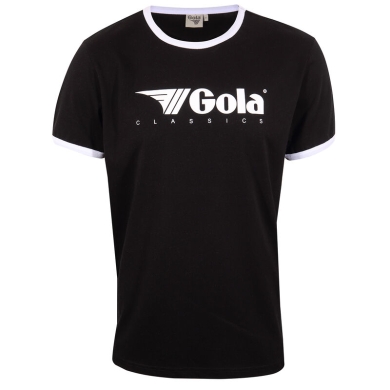 Gola Leisure T-shirt Logo Classics Print Ringer (Cotton) black Men's