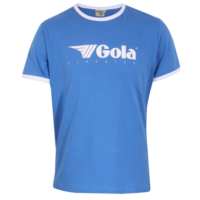 Gola Leisure T-shirt Logo Classics Print Ringer (Cotton) blue Men's