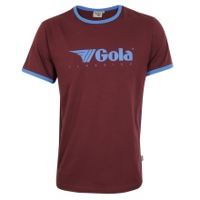 Gola Leisure T-shirt Logo Classics Print Ringer (Cotton) burgundy Men's