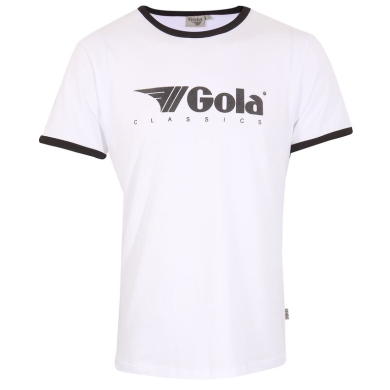 Gola Leisure T-shirt Logo Classics Print Ringer (Cotton) white Men's